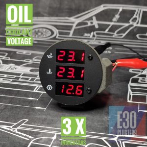 CLUSTER GAUGE 3x INDICATORS MAT - FAHRENHEIT