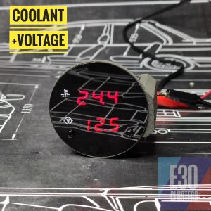 CLUSTER GAUGE 2x INDICATORS GLOSSY - FAHRENHEIT