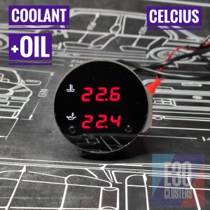 CLUSTER GAUGE 2x INDICATORS GLOSSY - CELCIUS