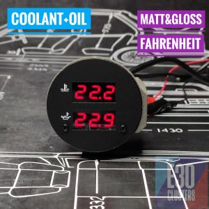 CLUSTER GAUGE 2x INDICATORS MATT - FAHRENHEIT